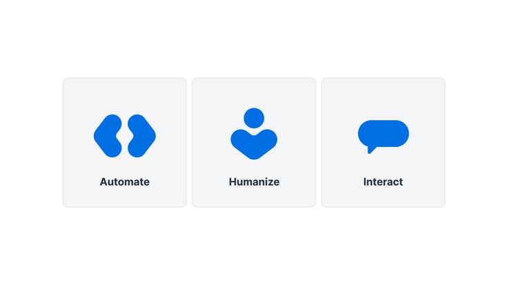 We are introducing a new brand design that reflects our three core philosophies: Automate, Humanize, and Interact.