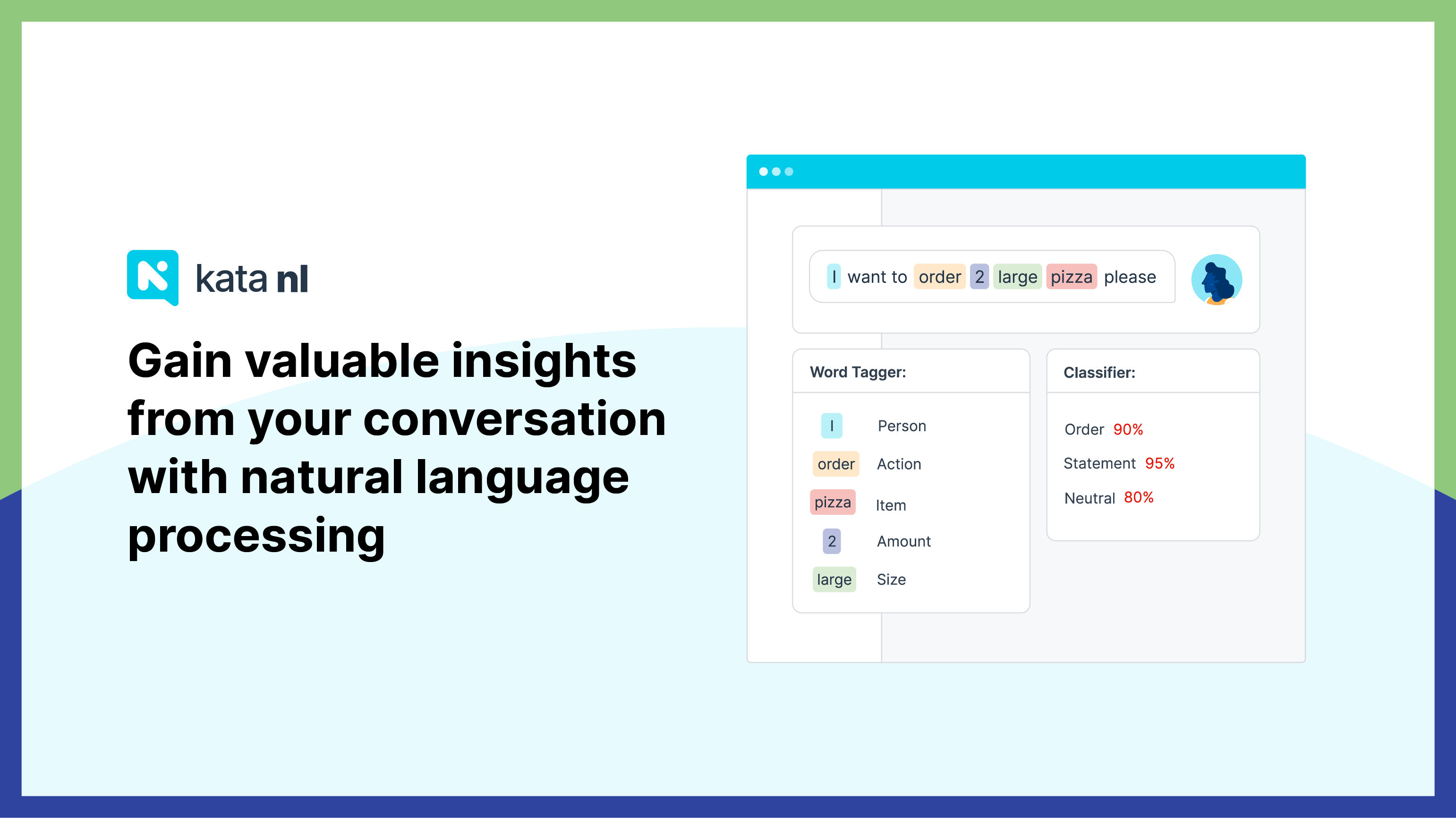 Create you own natural language (NL) model for your chatbot and gain valuable insight from your conversations with Kata NL