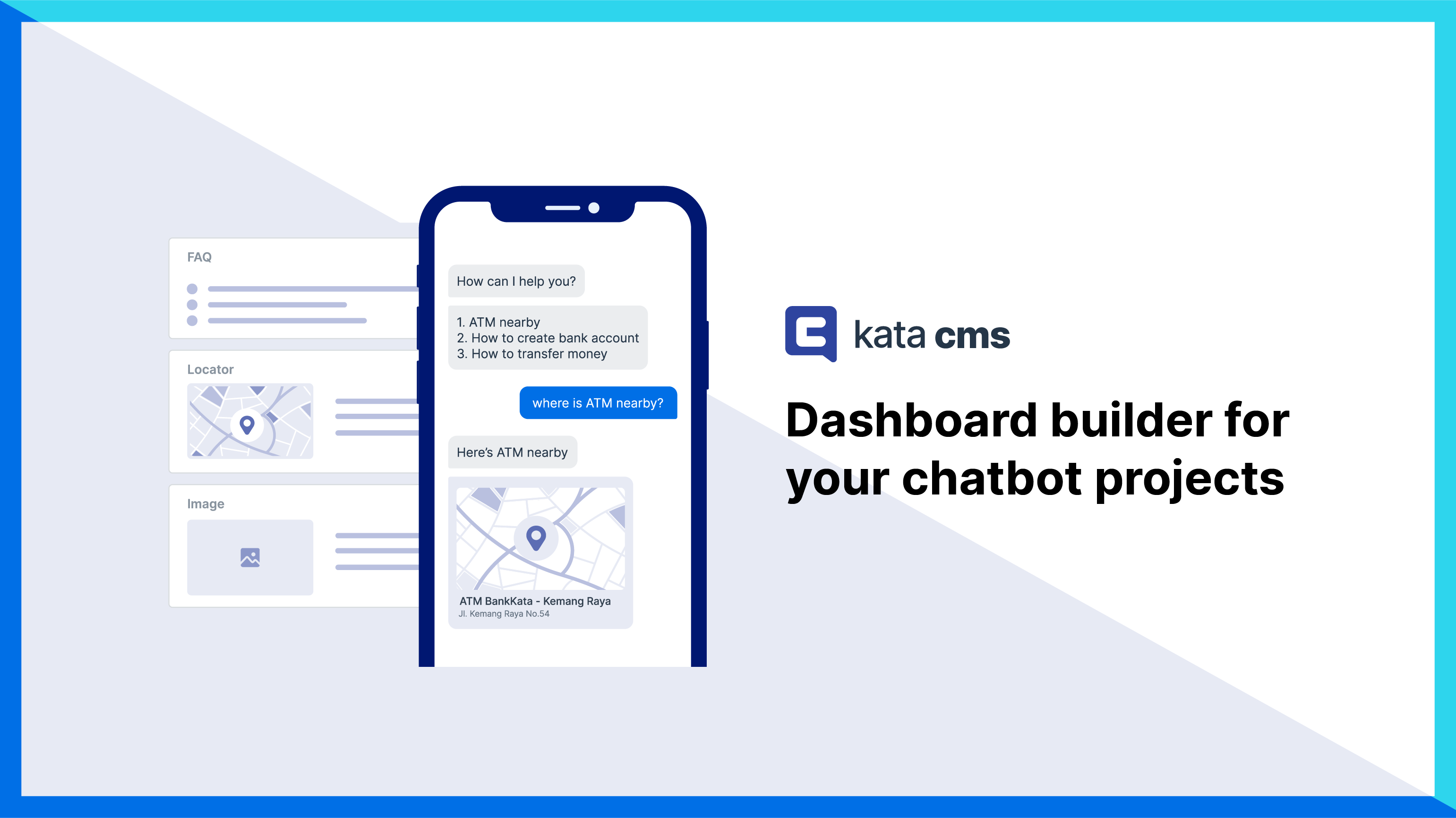 Create a content management system dashboard and manage all contents on your chatbot with Kata CMS