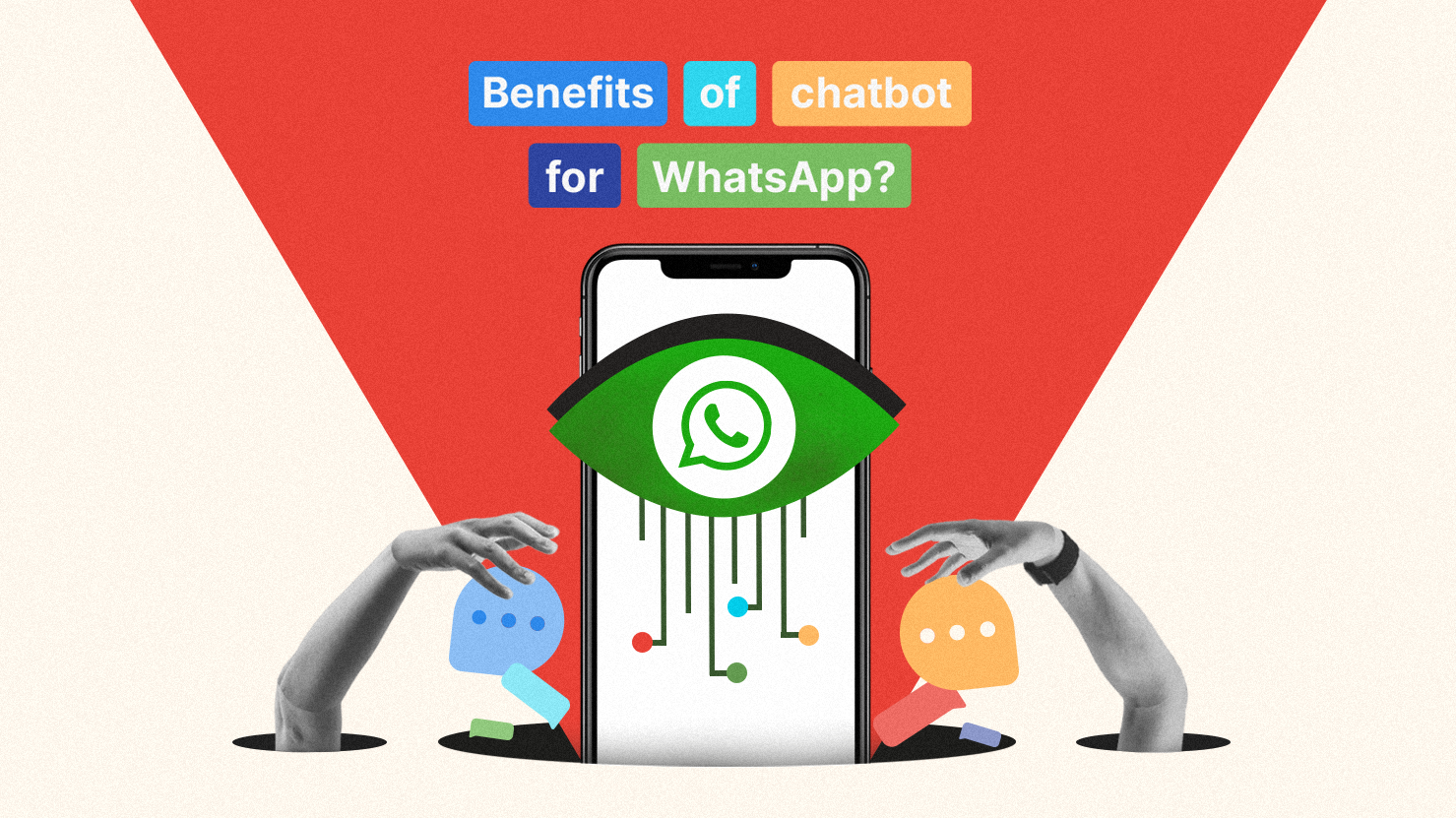 Why should businesses want to implement chatbot for their WhatsApp account? We will discuss what exactly are the benefits of chatbot for WhatsApp (Illustration by Kata.ai)