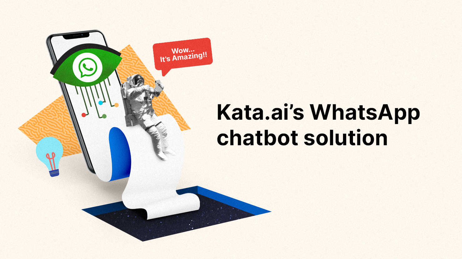 After we discussed the benefits of chatbot for WhatsApp, Let's see how Kata.ai is helping businesses with our WhatsApp chatbot solution (Illustration by Kata.ai)