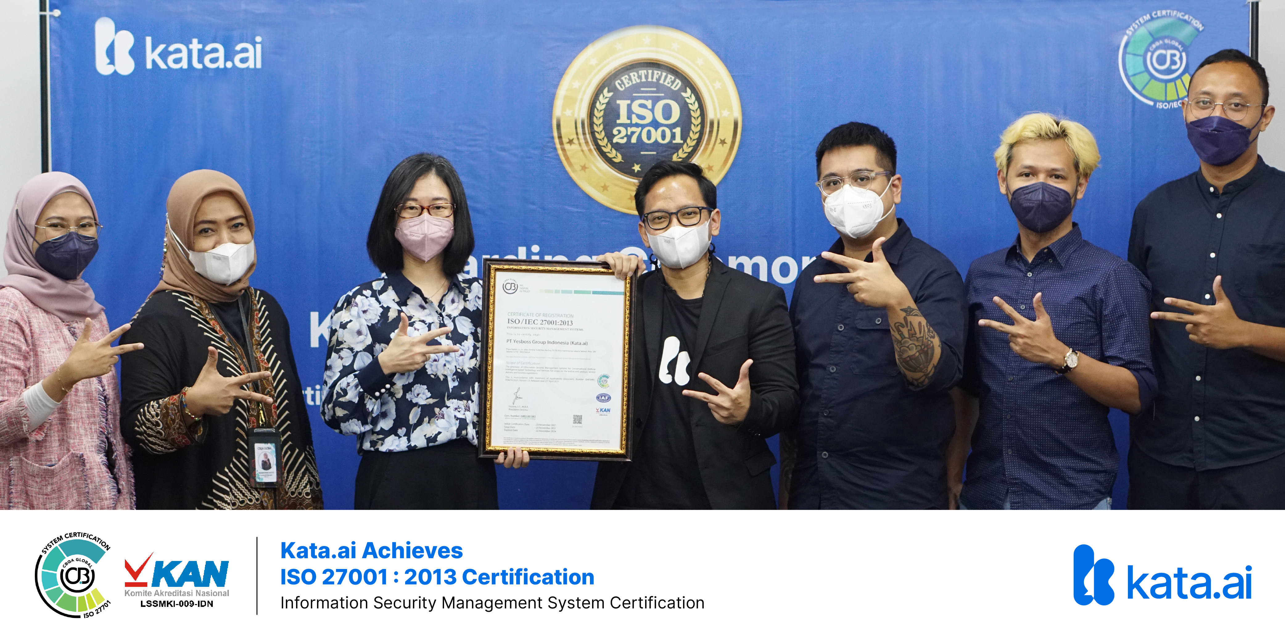 Kata.ai Achieves ISO 27001:2013 Certification